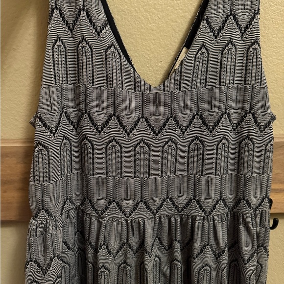 Lucky Brand Size Large Black and White Patterned Dress - Picture 7 of 8